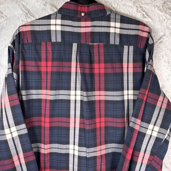 J Crew Shirt Mens XL Red White Blue Long Sleeve Pocket‎ Cotton Button-Down - Picture 5 of 10